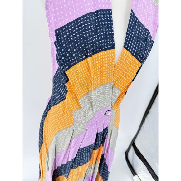 Nicole Miller Collection Sleeveless Patchwork Midi Dress, S - Picture 3 of 9